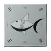 FISCHE Fünfzigerjahre der Keramik-Fliese Fliese (Vorderseite)