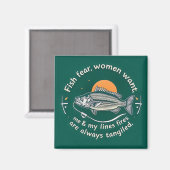 Fische fürchten & Frauen wollen Magnet (Vorderseite/Rückseite)