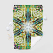 Fische glänzende Sandstruktur Kaleidoskop, grün vo Golfhandtuch (Insitu)