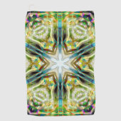 Fische glänzende Sandstruktur Kaleidoskop, grün vo Golfhandtuch (Vorderseite)