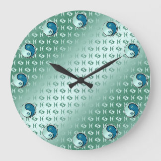 Fische Große Wanduhr