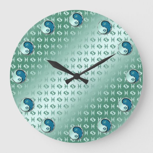 Fische Große Wanduhr (Vorderseite)