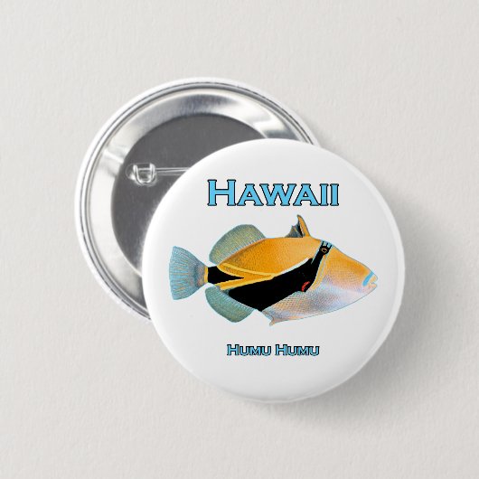 Fische Hawaiis Humu Humu Button (Vorne & Hinten)