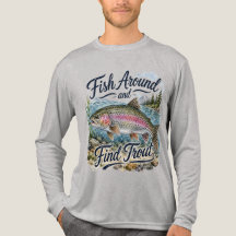 Fische herum und finde Forellen Spaß Zitat Angler