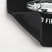 Fische herumlaufen und Forellen lustige Angler fin Mousepad (Ecke)