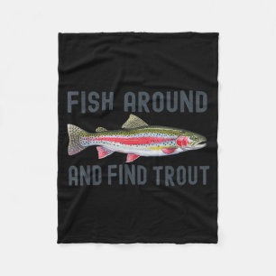 Fische herumlaufen und Forellen lustige Fischerei Fleecedecke