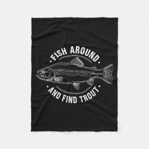 Fische herumlaufen und Forellen lustige Fischerei Fleecedecke