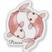 Fische Himmelssternzeichen Aufkleber - Doppel-Fisc (Vorderseite)