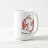 Fische Himmelssternzeichen-Tasse - Kunst der Zwill Kaffeetasse (VorderseiteRechts)