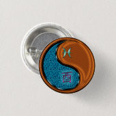 Fische & Holz Hahn Button (Vorne & Hinten)