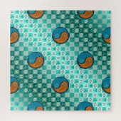 Fische & Holz Hund Puzzle (Horizontal)