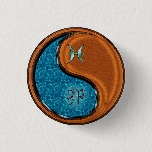 Fische & Holz Kaninchen Button (Vorderseite)