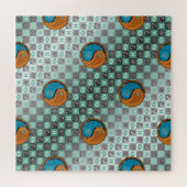 Fische & Holz Kaninchen Puzzle (Horizontal)