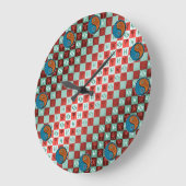 Fische & Holz Tiger Große Wanduhr (Winkel)