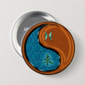 Fische & Holz Ziege Button (Vorne & Hinten)