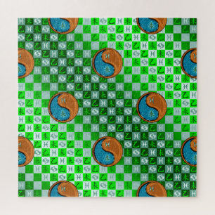 Fische & Holz Ziege Puzzle