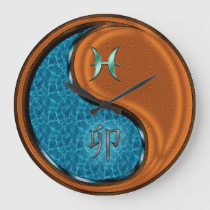 Fische & Holzkaninchen Große Wanduhr