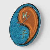 Fische & Holzratte Große Wanduhr (Winkel)
