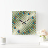 Fische & Holzratte Quadratische Wanduhr (Zuhause)