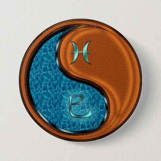 Fische & Holzschlange Button (Vorderseite)