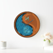 Fische & Holzschlange Große Wanduhr (Zuhause)