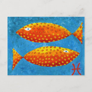 Fische Horoskop Sternzeichen Postkarte