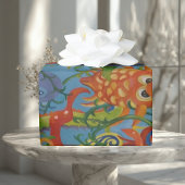 Fische im Abstrakten Meer Geschenkpapier
