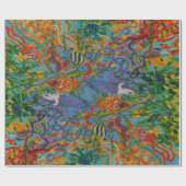 Fische im Abstrakten Meer Geschenkpapier (Flach)