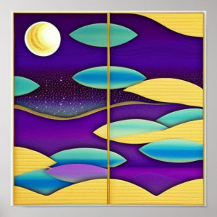Fische im Himmel und in der Ostsee Poster