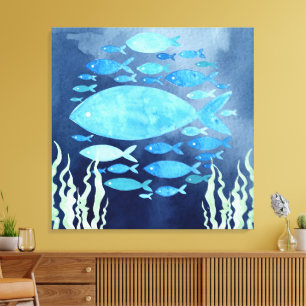 Fische im Meer auf Leinwanddruck