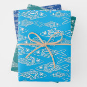 Fische im Meer Geschenkpapier Set (Beispiel)