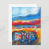 Fische im Meer Postkarte (Vorne/Hinten)