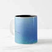 Fische im Meer Zweifarbige Tasse (Vorderseite Links)