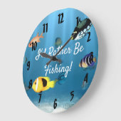 Fische im Ozean Große Wanduhr (Winkel)