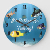 Fische im Ozean Große Wanduhr (Vorderseite)