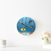 Fische im Ozean Runde Wanduhr (Zuhause)