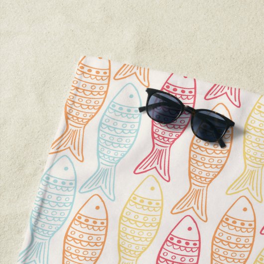 Fische im Ozean Sommer  Strandtuch (Beispiel)