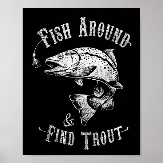 Fische im sonnigen Fischfang Poster (Vorne)