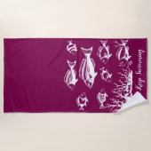 Fische im Stil der Wasserfischerei Strandtuch (Vorderseite)