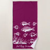 Fische im Stil der Wasserfischerei Strandtuch (Vorderseite)