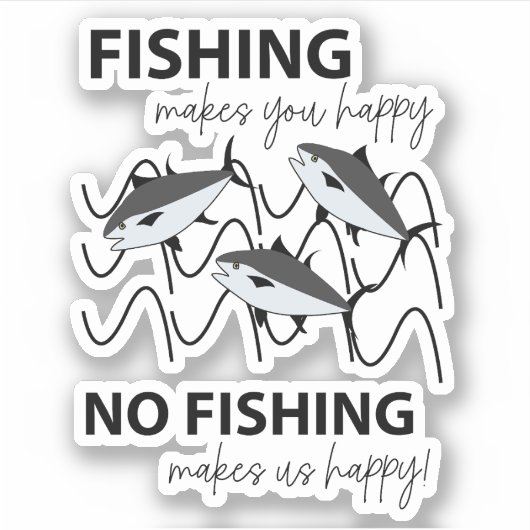 Fische im Wasserfischen Aufkleber (Vorderseite)