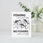 Fische im Wasserfischen Postkarte (Stehend Vorderseite)