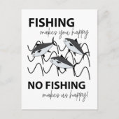 Fische im Wasserfischen Postkarte (Vorderseite)