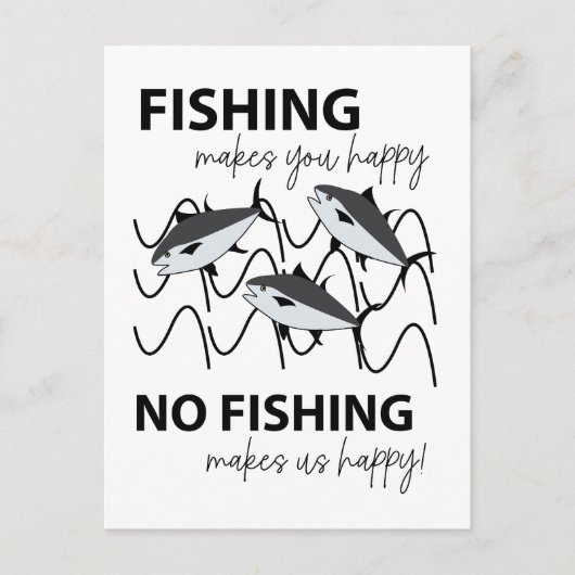 Fische im Wasserfischen Postkarte (Vorderseite)