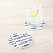 Fische in Blau und Weiß Getränkeuntersetzer (Seite)