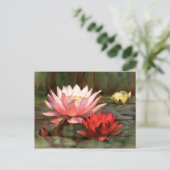 Fische in den Lily Pads - Postkarte (Stehend Vorderseite)