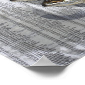 Fische in der Finanzzeitung, erhöhte Sicht Poster (Ecke)