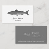 Fische in der grauen Visitenkarte (Vorne/Hinten)