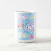 Fische in der Meereskunst Kaffeetasse (Mittel)