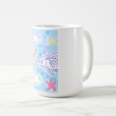 Fische in der Meereskunst Kaffeetasse (VorderseiteRechts)